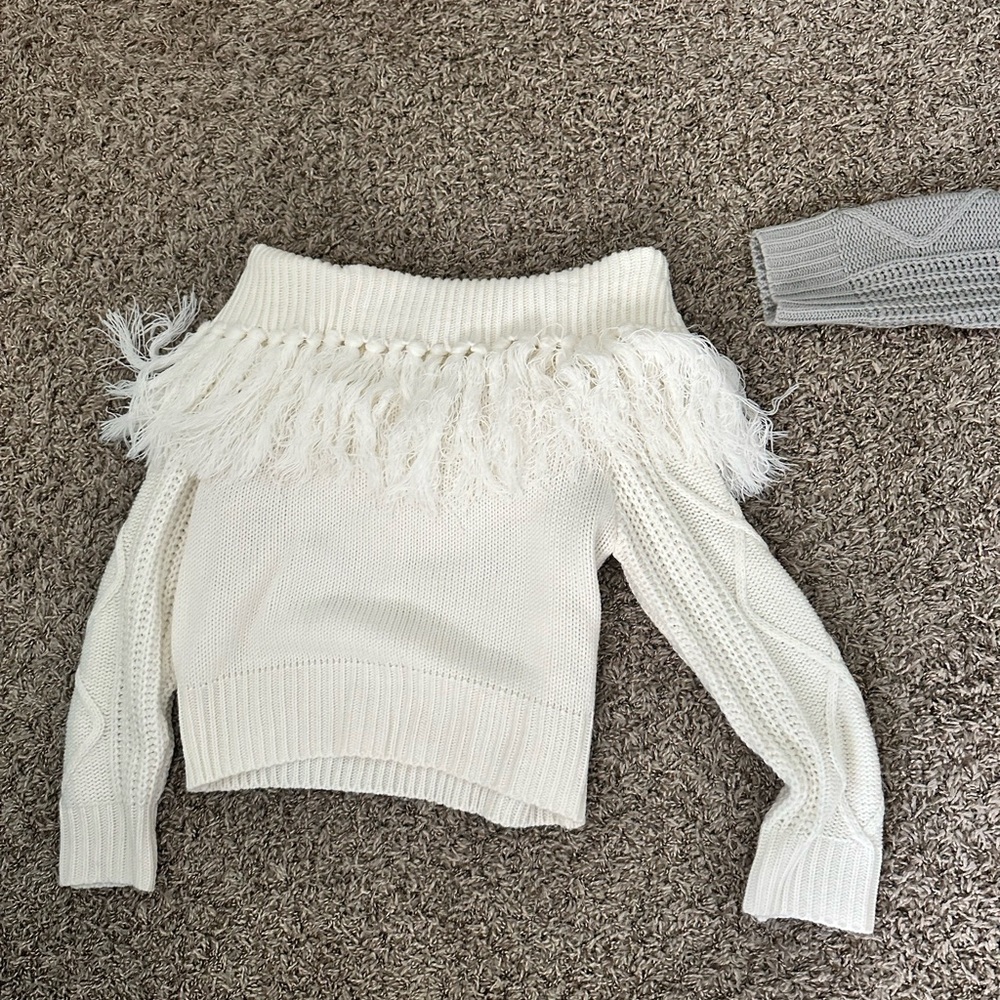 Shein Dangle Sweater Cream